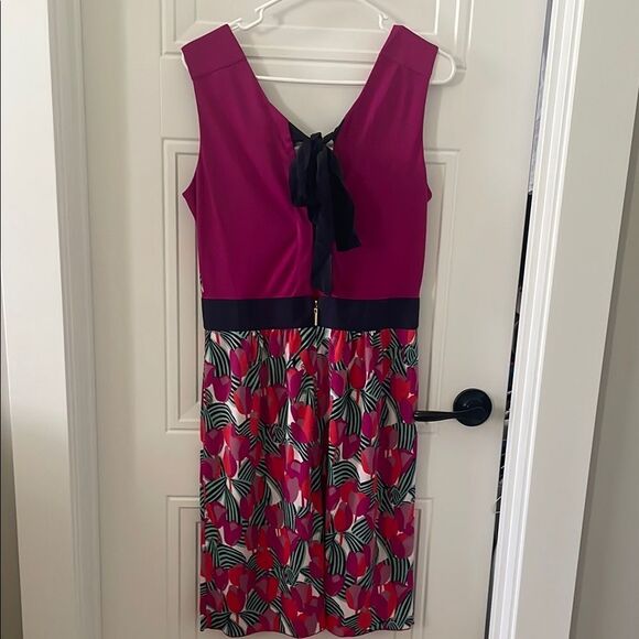 Tory Burch Pink and Green Patterned Dress - Picture 5 of 7